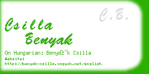 csilla benyak business card